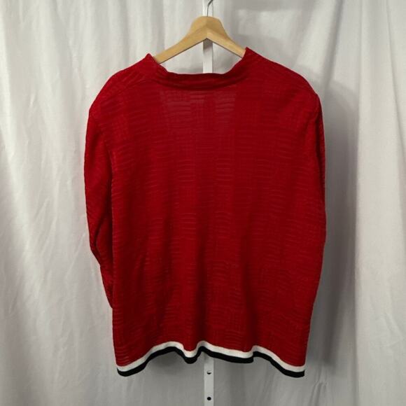 Ming Wang Cardigan Womens 3XL Black Red Open Front Career - Picture 10 of 11